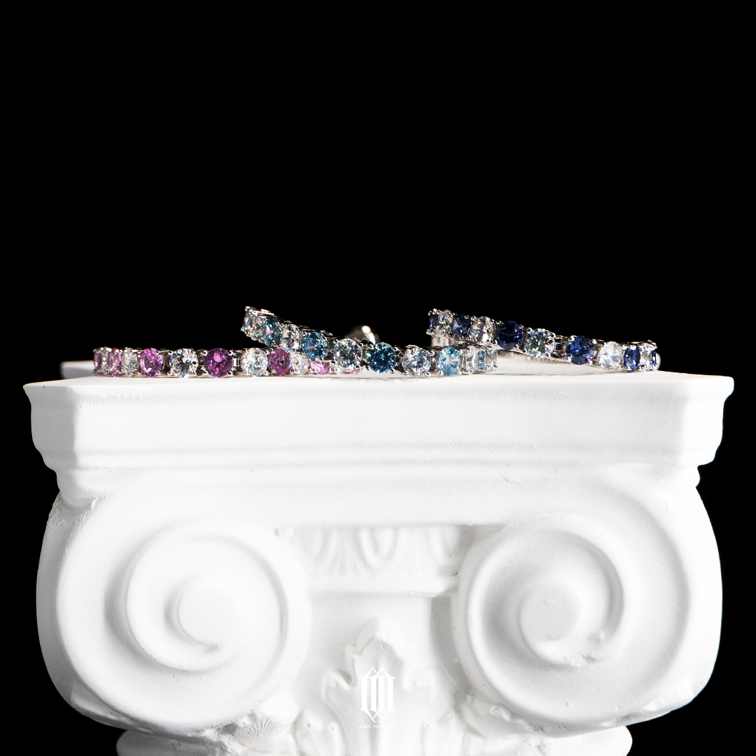 2 Tone Mini Tennis Link Bracelet