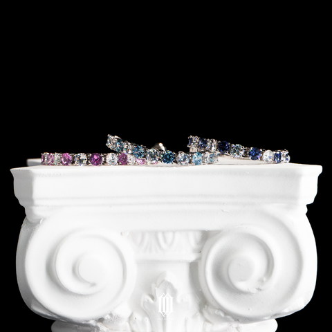 2 Tone Mini Tennis Link Bracelet