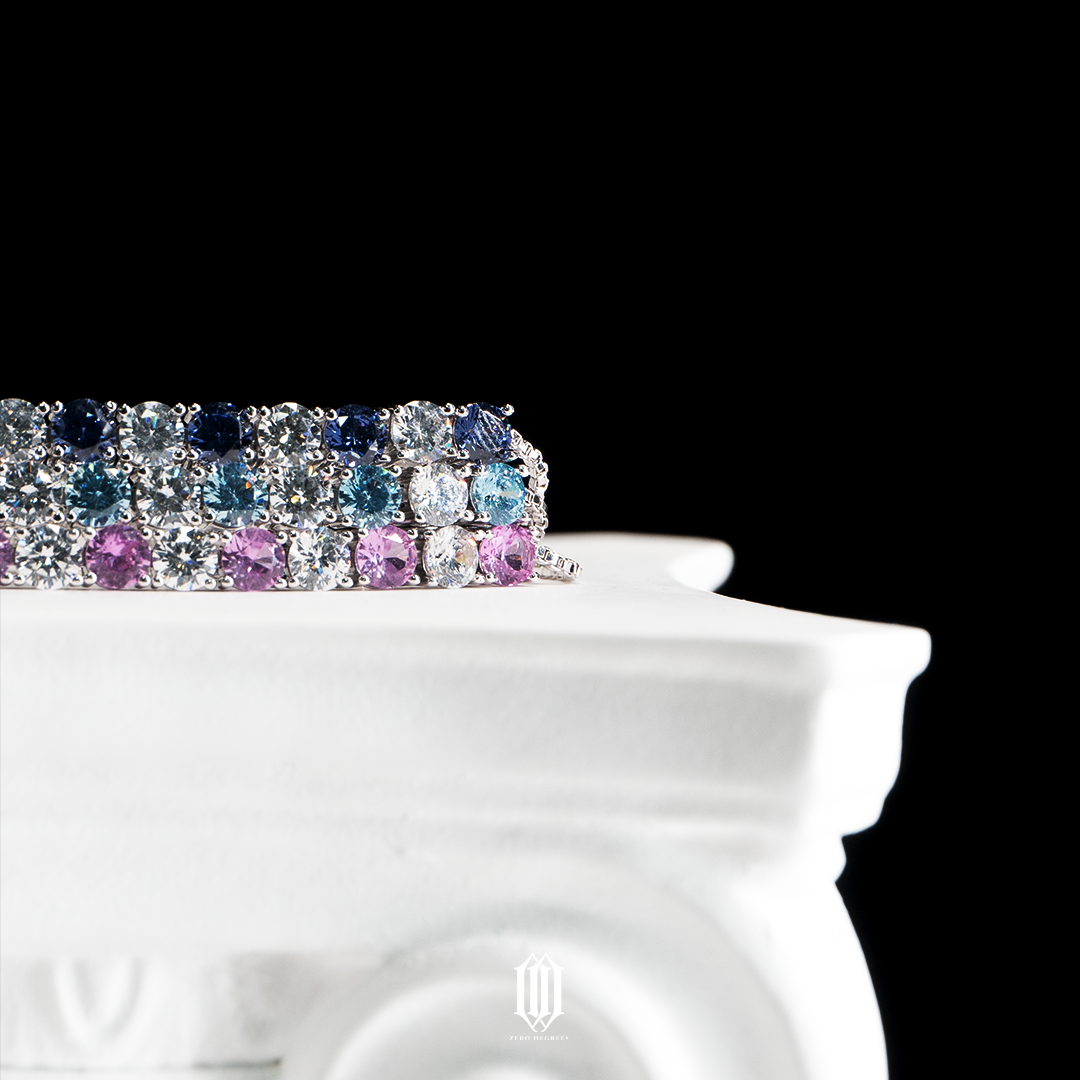 2 Tone Mini Tennis Link Bracelet