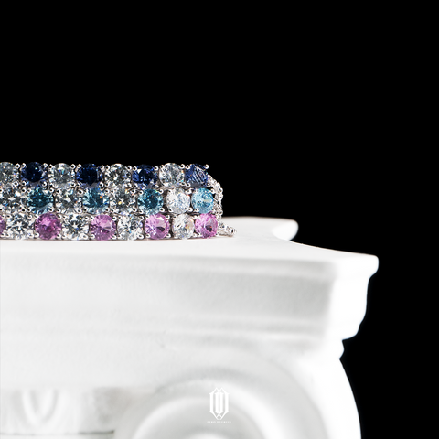 2 Tone Mini Tennis Link Bracelet