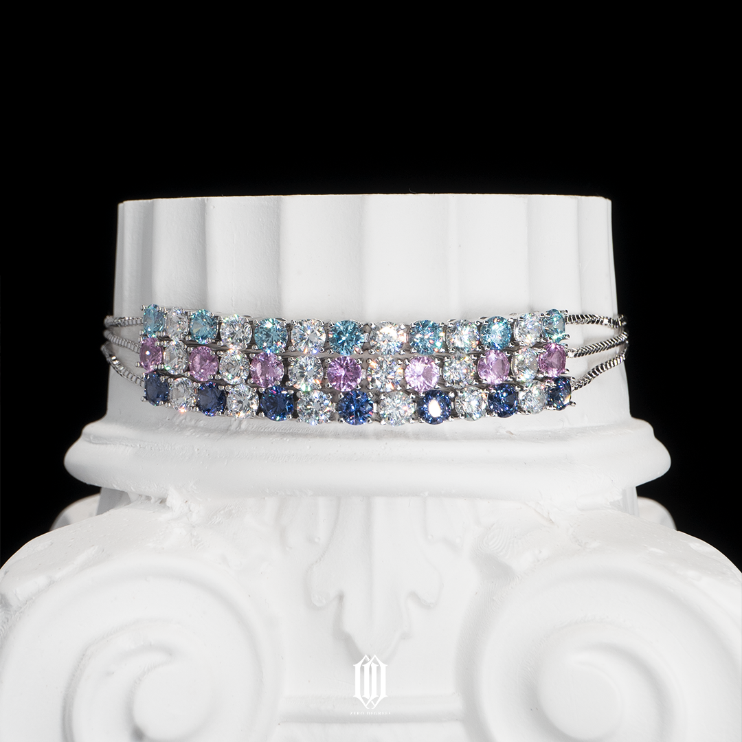 2 Tone Mini Tennis Link Bracelet