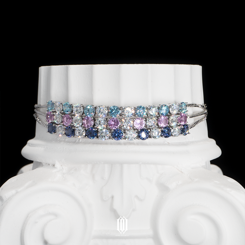 2 Tone Mini Tennis Link Bracelet