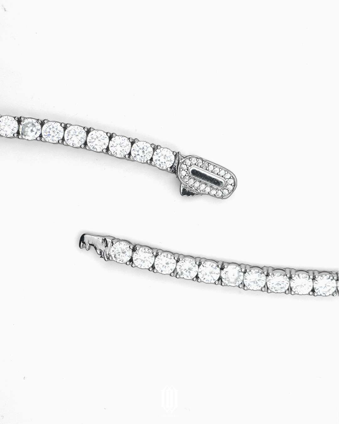 4mm Tennis Link Bracelet - White Gold