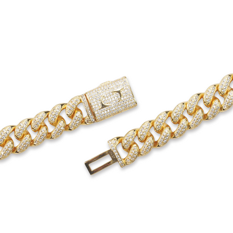 15mm Miami Cuban Link Chain - Gold