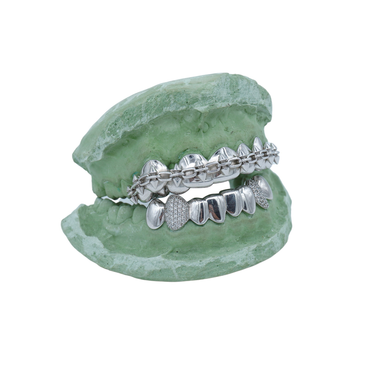 Custom Rockstar Thorned Grillz w/ Iced Out Caps