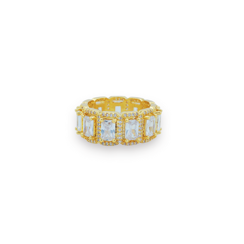Clustered Baguette Ring - Gold