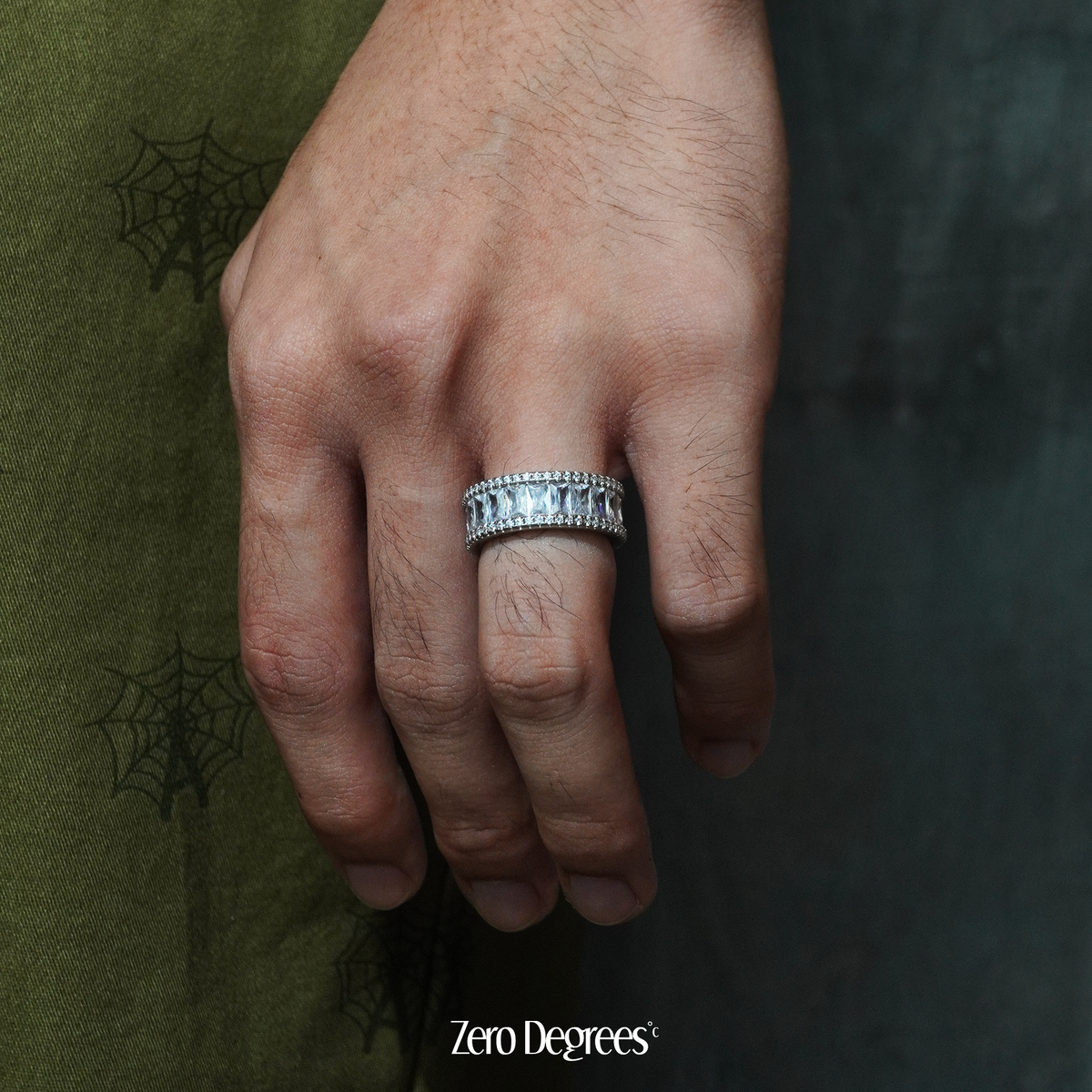 Baguette Band Ring - White Gold