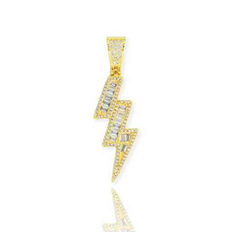 Baguette Bolt Pendant - Gold