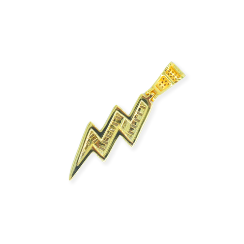 Baguette Bolt Pendant - Gold