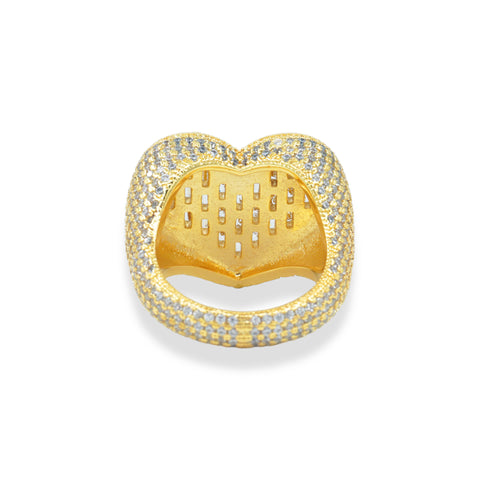 Chunky Heart Ring - Gold
