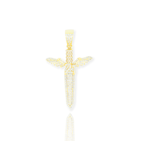 '21' Dagger Pendant - Gold