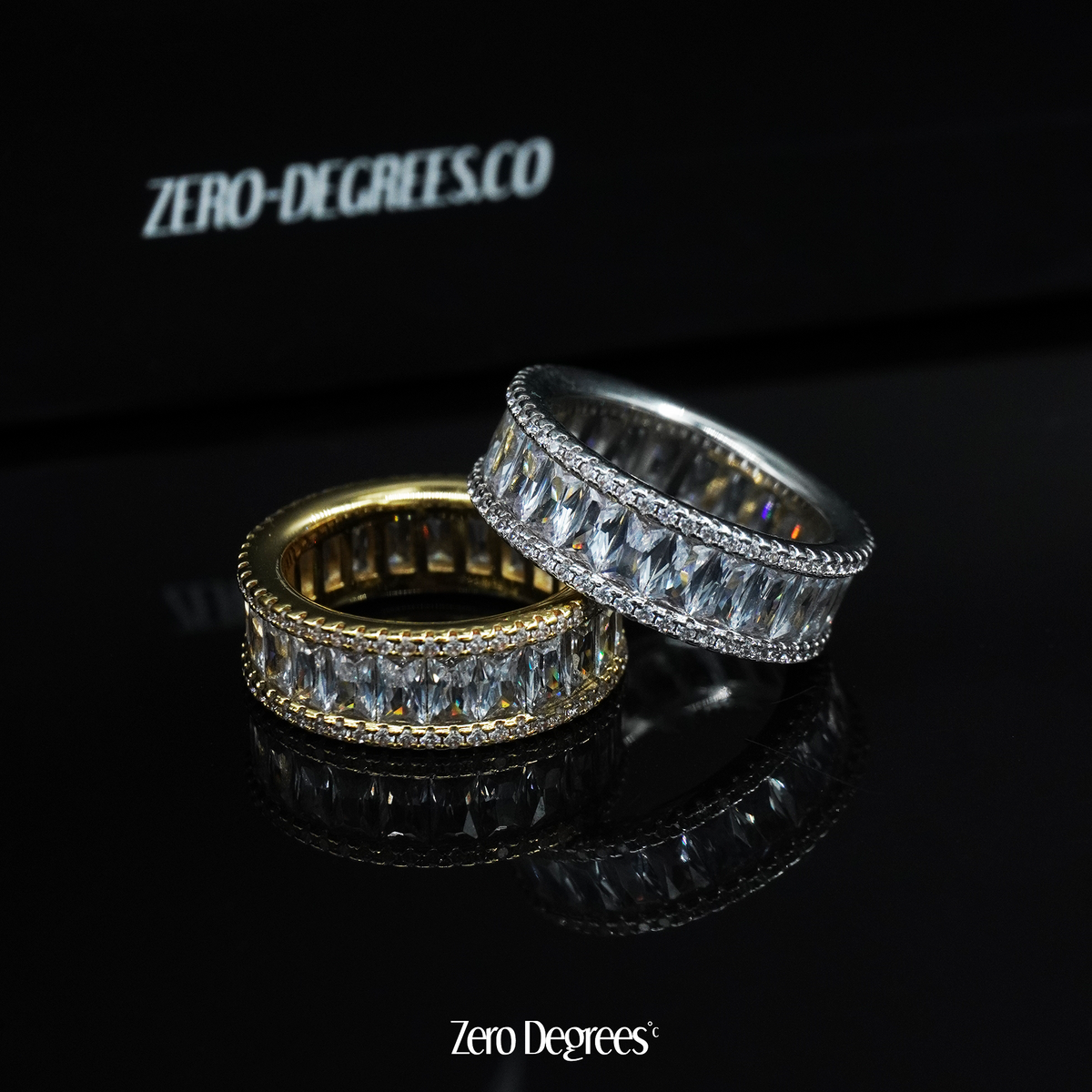 Baguette Band Ring - White Gold