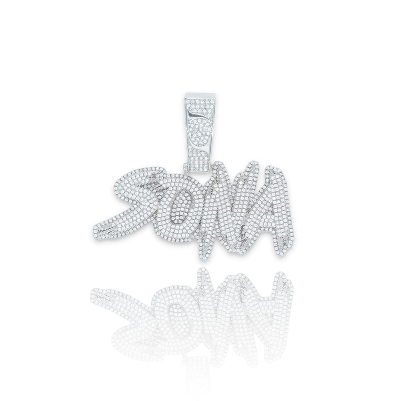 Custom Brush Font Letter/Name Pendant