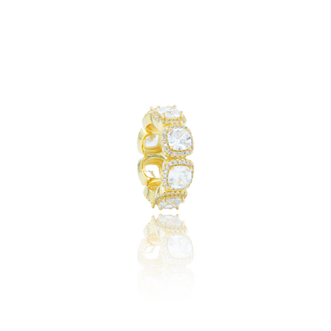 Clustered Cubic Ring - Gold