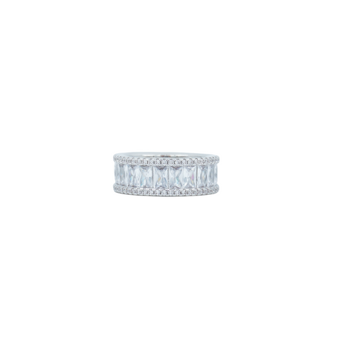 Baguette Band Ring - White Gold