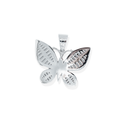 Mini Butterfly Pendant - White Gold